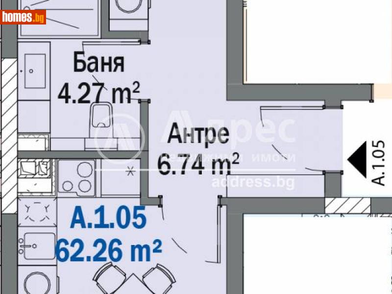 Двустаен, 62m² - Гр.Китен, Бургас - Апартамент за продажба - АДРЕС НЕДВИЖИМИ ИМОТИ - 104630723