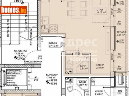 Едностаен, 52m² - Апартамент за продажба - 104718325