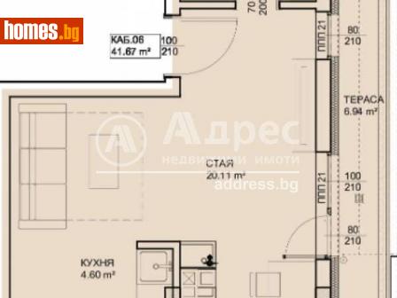 Едностаен, 54m² - Апартамент за продажба - 104718328