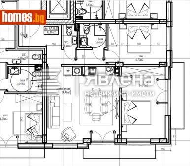 Тристаен, 101m² - Апартамент за продажба - 104975615