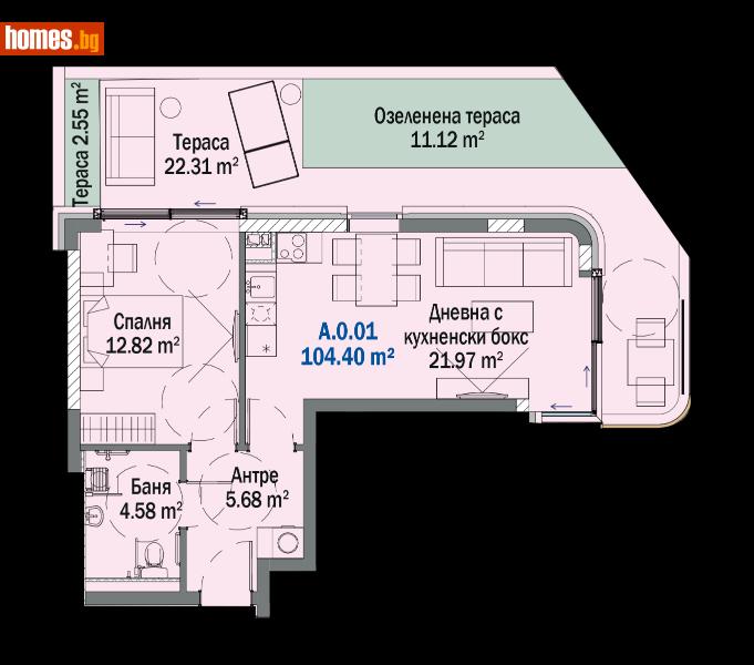 Двустаен, 104m² - Гр.Китен, Приморско - Апартамент за продажба - Artstroy Investment - 105876296