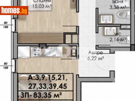Тристаен, 98m² - Апартамент за продажба - 106351788