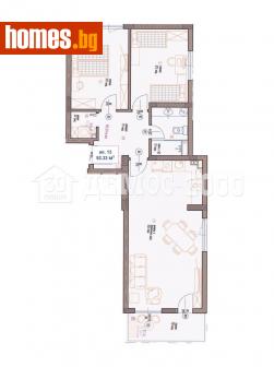 Тристаен, 104m² - Апартамент за продажба - 107176567