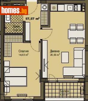 Двустаен, 68m² - Апартамент за продажба - 107209946