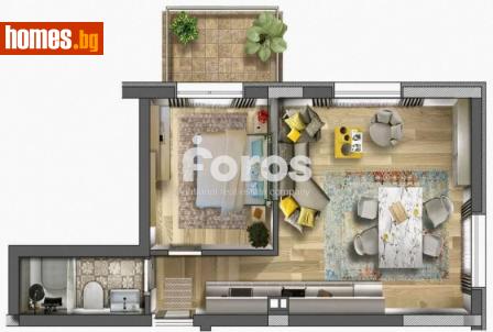 Двустаен, 58m² - Апартамент за продажба - 107212161