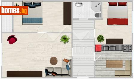 Тристаен, 93m² - Апартамент за продажба - 107213570