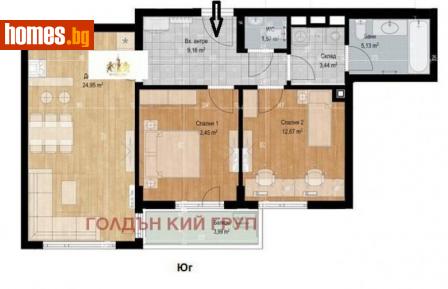 Тристаен, 112m² - Апартамент за продажба - 107223900