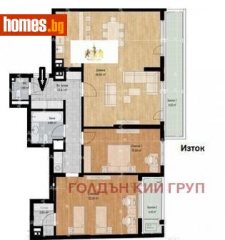 Тристаен, 172m² - Апартамент за продажба - 107223902