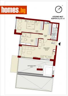 Тристаен, 134m² - Апартамент за продажба - 107224190