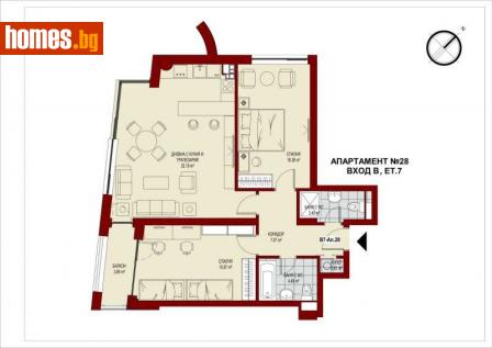 Тристаен, 120m² - Апартамент за продажба - 107224220