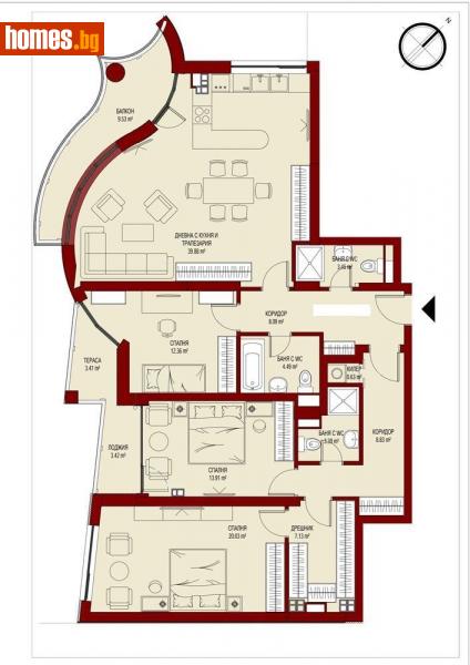 Четиристаен, 191m² -  Център, София - Апартамент за продажба - Golden Key  - 107224448