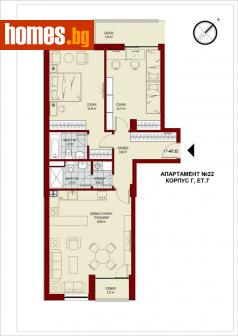 Тристаен, 126m² - Апартамент за продажба - 107224468