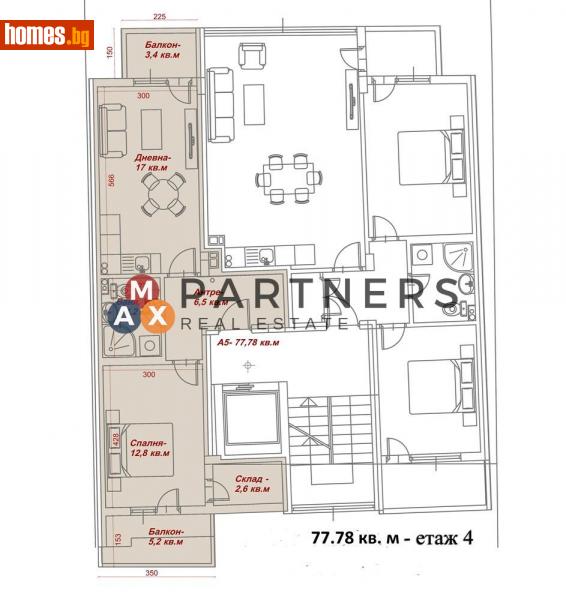 Двустаен, 78m² -  ЛК Тракия, Варна - Апартамент за продажба - MAX PARTNERS - 107231453