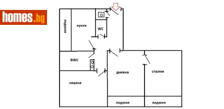 Тристаен, 92m² - Апартамент за продажба - 107355035
