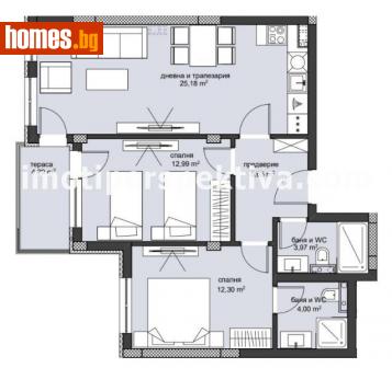 Тристаен, 100m² - Апартамент за продажба - 107355156