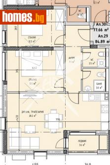 Тристаен, 102m² - Апартамент за продажба - 107477929