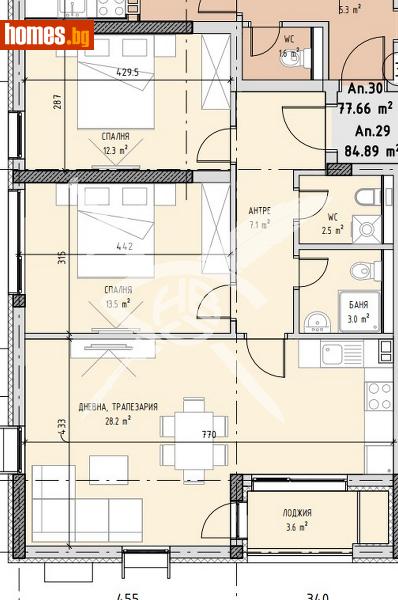 Тристаен, 102m² - Кв. Малинова Долина, София - Апартамент за продажба - ЕКС НВД - 107477929