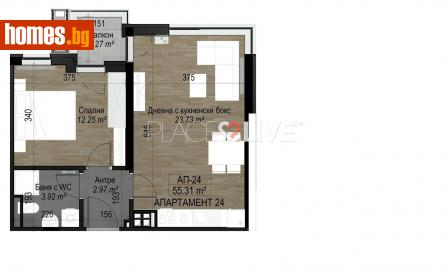 Двустаен, 63m² - Апартамент за продажба - 107569852