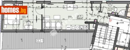 Двустаен, 66m² - Апартамент за продажба - 107600889