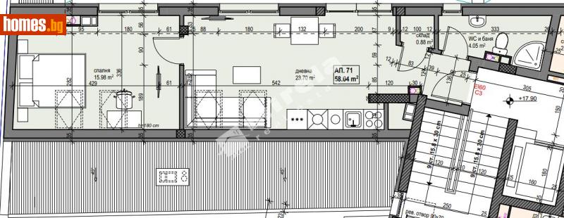 Двустаен, 66m² - Жк. Банишора, София - Апартамент за продажба - МИРЕЛА - 107600889