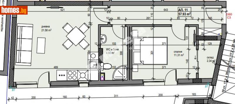 Двустаен, 66m² - Жк. Банишора, София - Апартамент за продажба - МИРЕЛА - 107601147