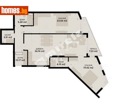 Тристаен, 139m² - Апартамент за продажба - 107689434
