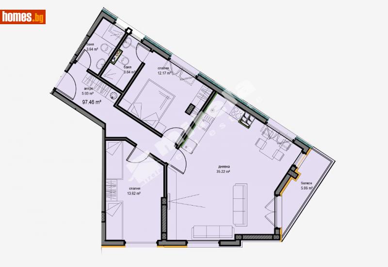 Тристаен, 116m² - Жк. Овча Купел, София - Апартамент за продажба - МИРЕЛА - 107689806