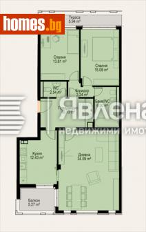 Тристаен, 152m² - Апартамент за продажба - 107700547