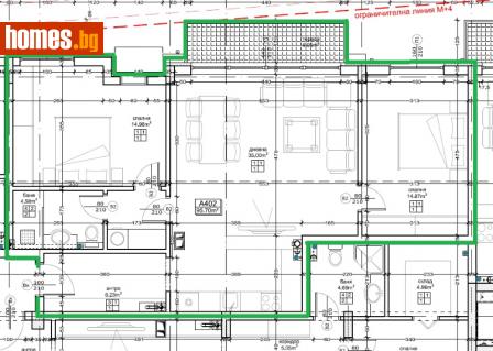 Тристаен, 113m² - Апартамент за продажба - 107736453