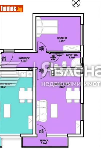 Двустаен, 63m² - Варна, Варна - Апартамент за продажба - ЯВЛЕНА - 107821092