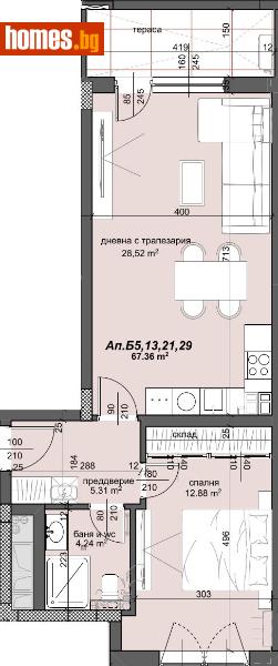 Двустаен, 80m² - Жк. Тракия, Пловдив - Апартамент за продажба - ЛИДЕР А - 107922056