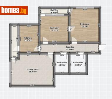 Тристаен, 110m² - Апартамент за продажба - 107949527