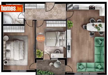 Тристаен, 92m² - Апартамент за продажба - 108048422