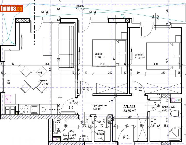 Тристаен, 94m² - София, София - град - Апартамент за продажба - МИРЕЛА - 108090864