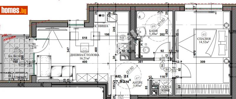 Двустаен, 67m² - Кв. Бояна, София - Апартамент за продажба - МИРЕЛА - 108108024