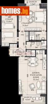 Тристаен, 129m² - Апартамент за продажба - 108164761