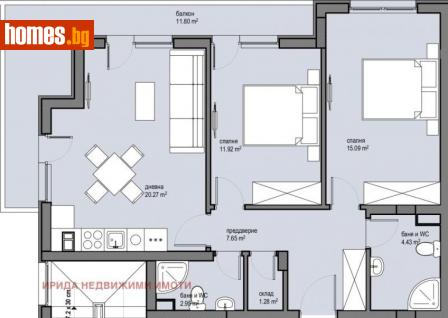 Тристаен, 95m² - Апартамент за продажба - 108271682