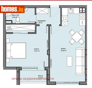 Двустаен, 72m² - Апартамент за продажба - 108271684