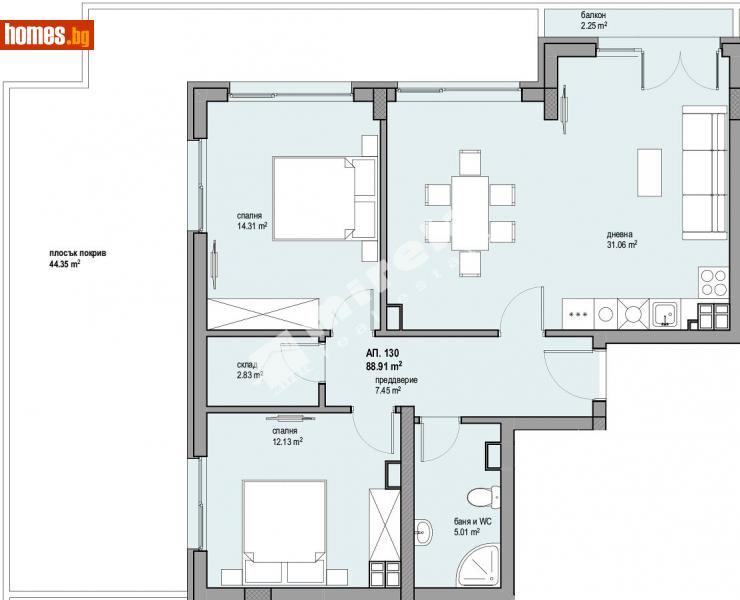 Тристаен, 106m² - София, София - град - Апартамент за продажба - МИРЕЛА - 108304781