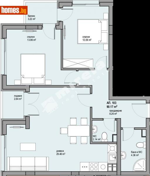 Тристаен, 108m² - София, София - град - Апартамент за продажба - МИРЕЛА - 108304899