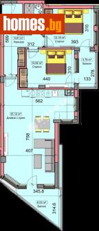 Тристаен, 108m² - Апартамент за продажба - 108326640