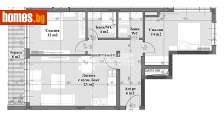Тристаен, 106m² - Апартамент за продажба - 108327494