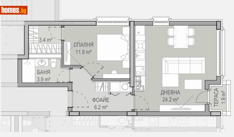 Двустаен, 65m² - Кв. Кръстова Вада, София - Апартамент за продажба - Calista Estate - 108328179