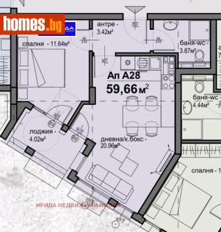 Двустаен, 60m² - Апартамент за продажба - 108328566