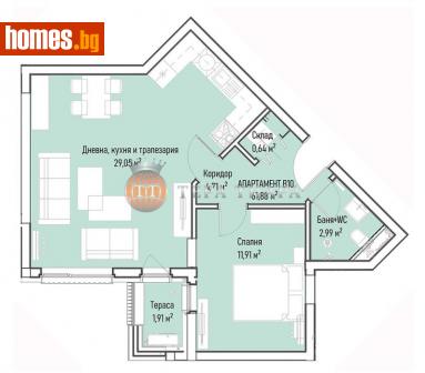 Двустаен, 77m² - Апартамент за продажба - 108344895