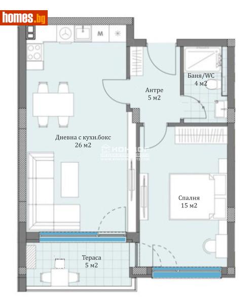 Двустаен, 73m² - Кв. Остромила, Пловдив - Апартамент за продажба - КОНДОР НЕДВИЖИМИ ИМОТИ - 108380842