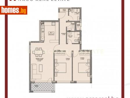 Тристаен, 124m² - Апартамент за продажба - 108419335
