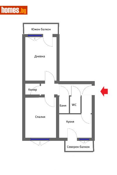 Двустаен, 64m² - Жк. Сторгозия, Плевен - Апартамент за продажба - MEA - 108420185