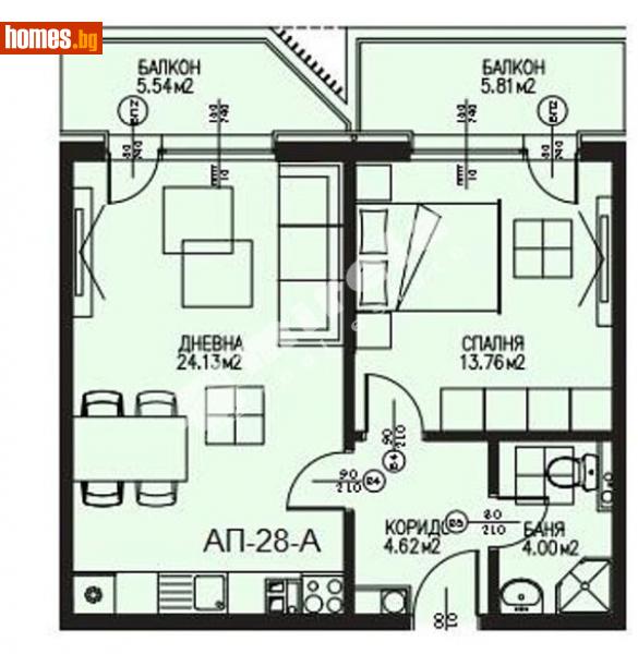 Двустаен, 78m² -  Драгалевци, София - Апартамент за продажба - МИРЕЛА - 108436359