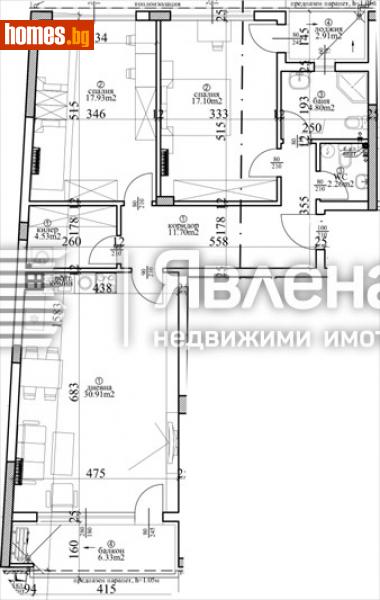 Тристаен, 113m² -  Център, Варна - Апартамент за продажба - ЯВЛЕНА - 108488490